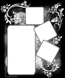 Multi Floral Grungeframe 2